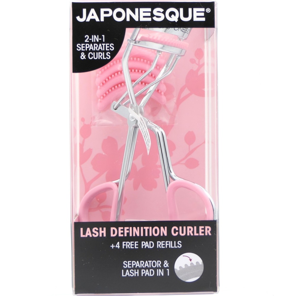 Japonesque Lash Definition Curler Pink 2-in-1 Separates & Curls + 4 Pad Refills